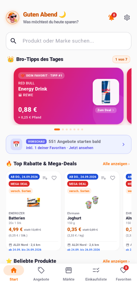 SparBro Startseite: Bro-Tipps und Top-Rabatte